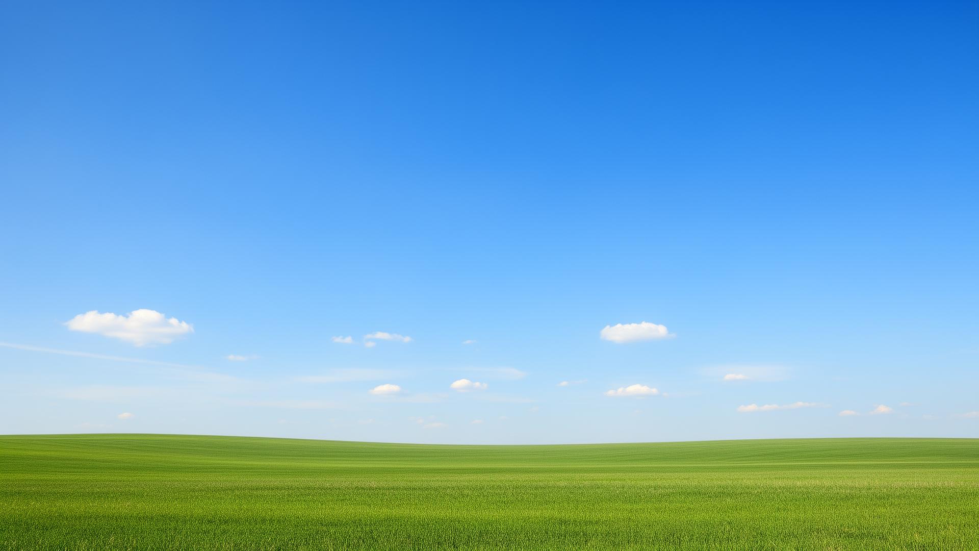 Clear open sky over peaceful land