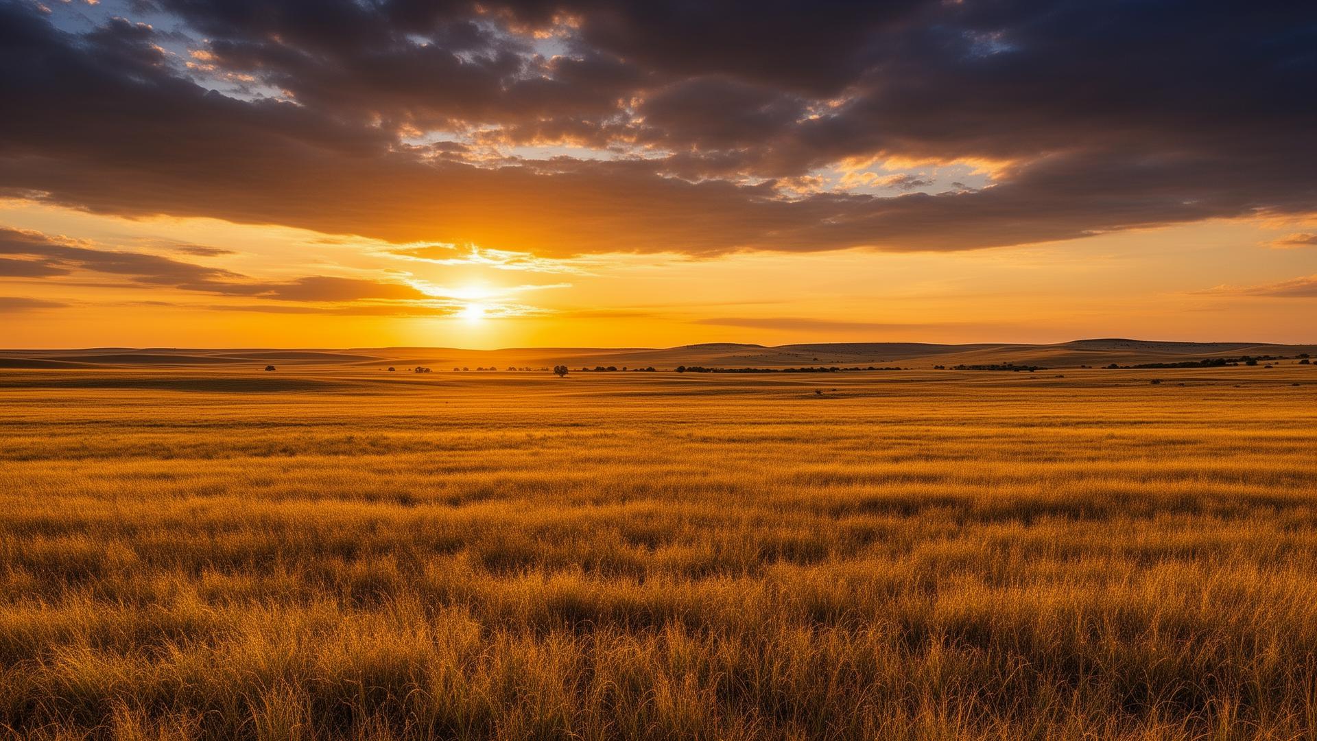 Vast open plains at sunset representing fast land sales